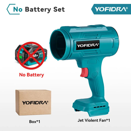 Electric Blower Turbo Jet Fan Violent Air Gun Handheld Snow Car Dryer Leaf Dust Blowing Tool for 21V 18V Battery Pins